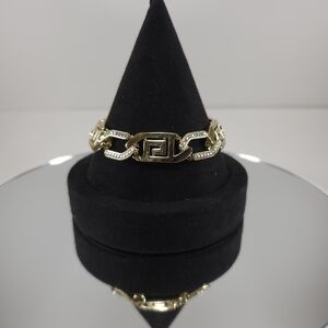 Elegant Gold Greek Chain Bracelet